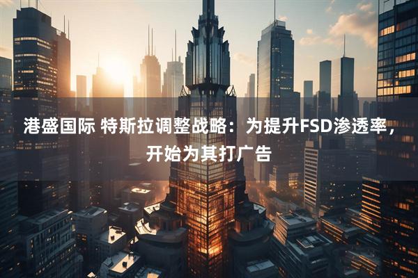 港盛国际 特斯拉调整战略:为提升FSD渗透率,开始为其打广告