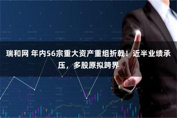 瑞和网 年内56宗重大资产重组折戟!近半业绩承压,多股原拟跨界